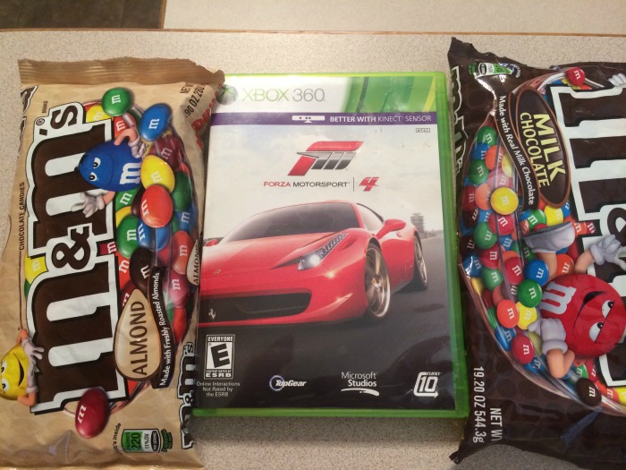 Forza 4 and M&Ms(Plain & Almond)