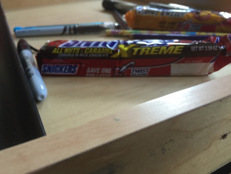 Snickers in My Desk #WhenImHungry #CollectiveBias #ad