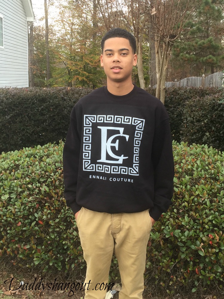 Dre with a Ennali Couture Sweatshirt