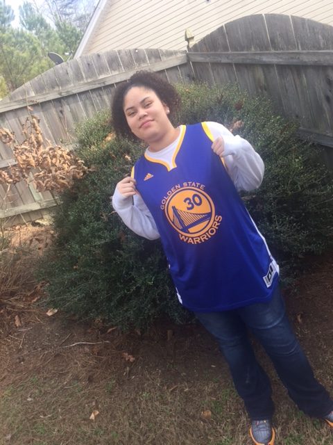 My Daughter With Stephen Curry Jersey