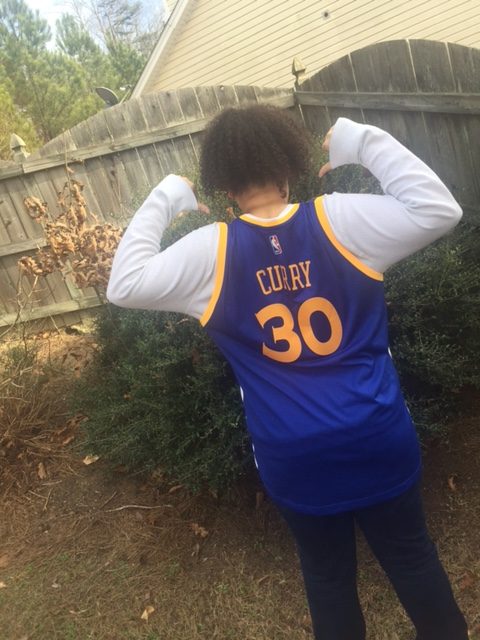 My Daughter With Stephen Curry Jersey