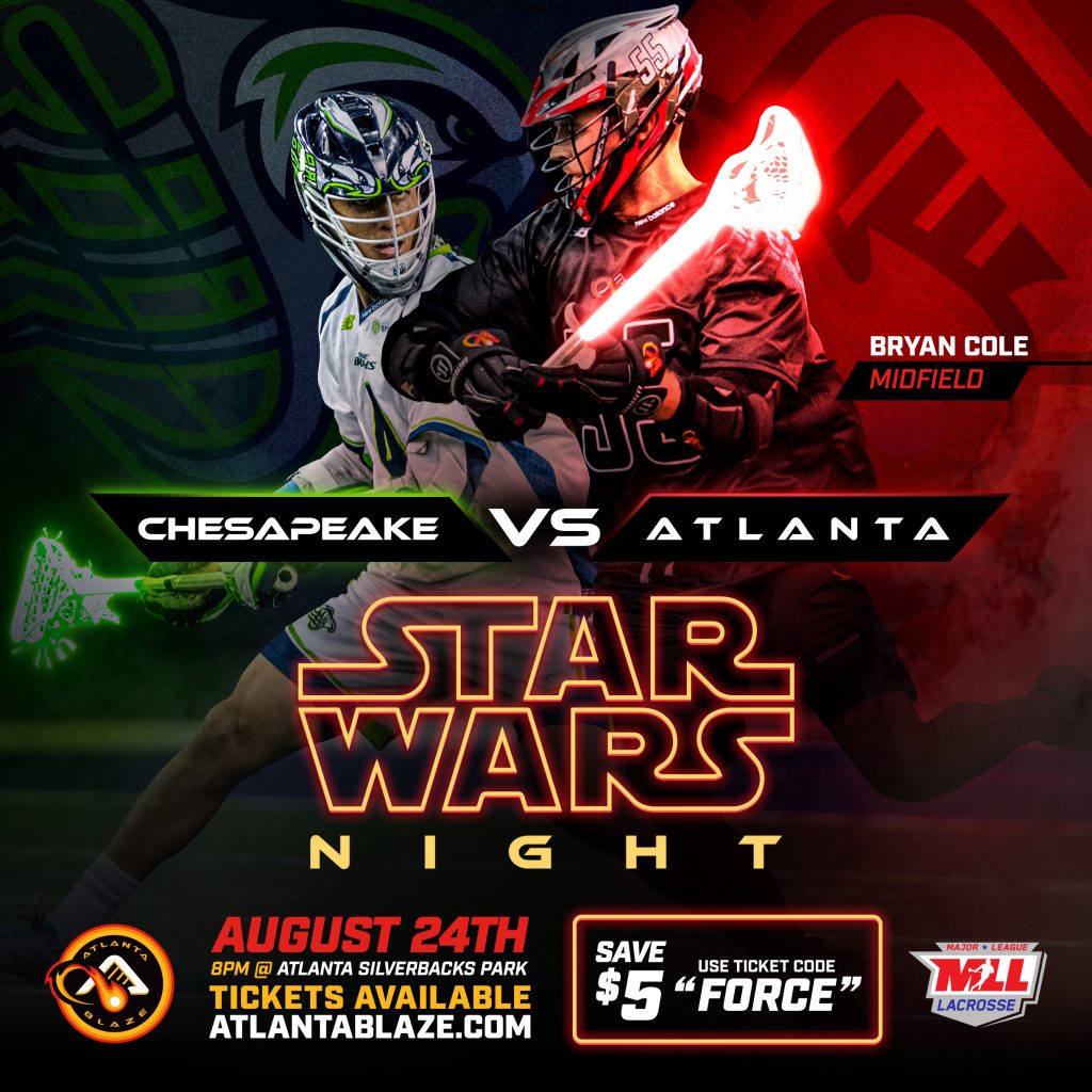 Atlanta Blaze Hosting ‘Star Wars Night’ on Aug. 24