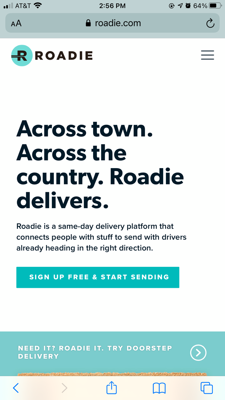 Try Roadie When Sending Game Day Items to Friends or Family 