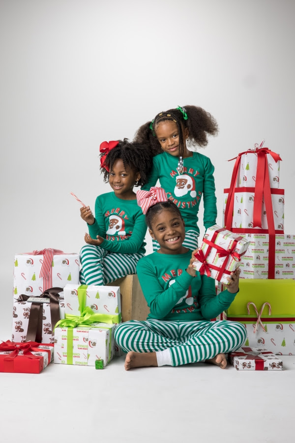 New Holiday Sleepwear Sets Feature Black Santa